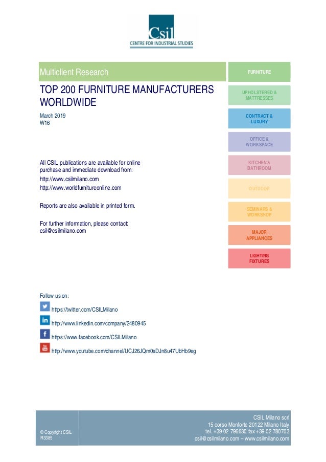What are the biggest furniture companies at a global level?