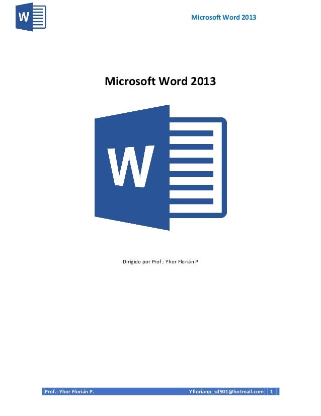 WORD 2013 PRIMEROS PASOS