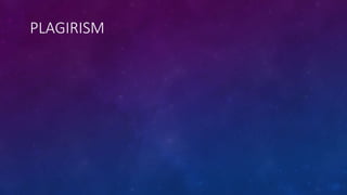 PLAGIRISM
 