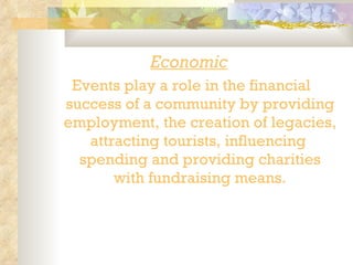 Selecting Economic Event W1 history of event management f07 | PPT