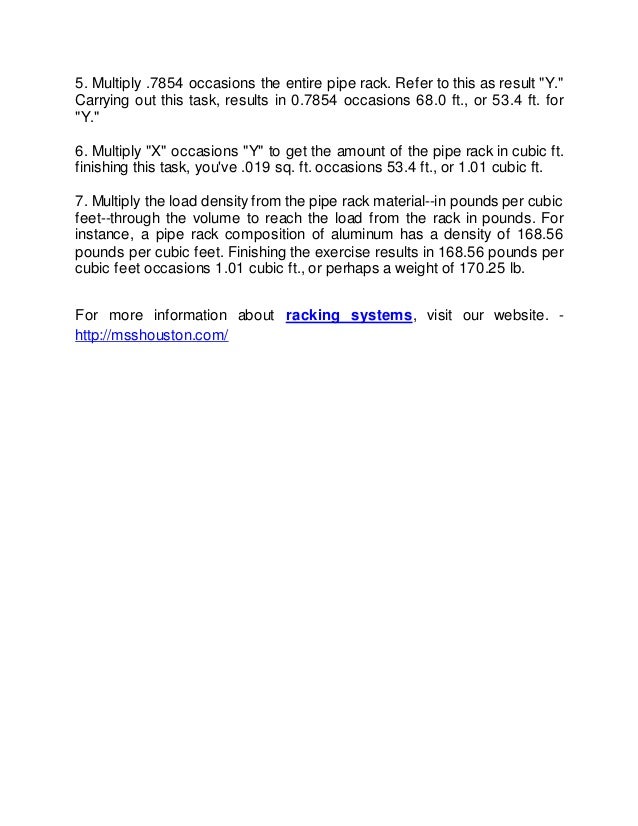 How you can Estimate Pipe Rack Weights
