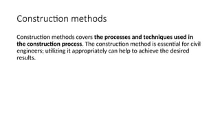 W1 Introduction of failure and defect, construction work method | PPTX
