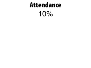 Attendance
10%
 