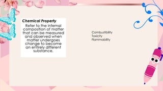 Combustibility
Toxicity
Flammability
 