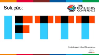 Globalcode – Open4education
Solução:
Fonte Imagem: https://ifttt.com/press
 