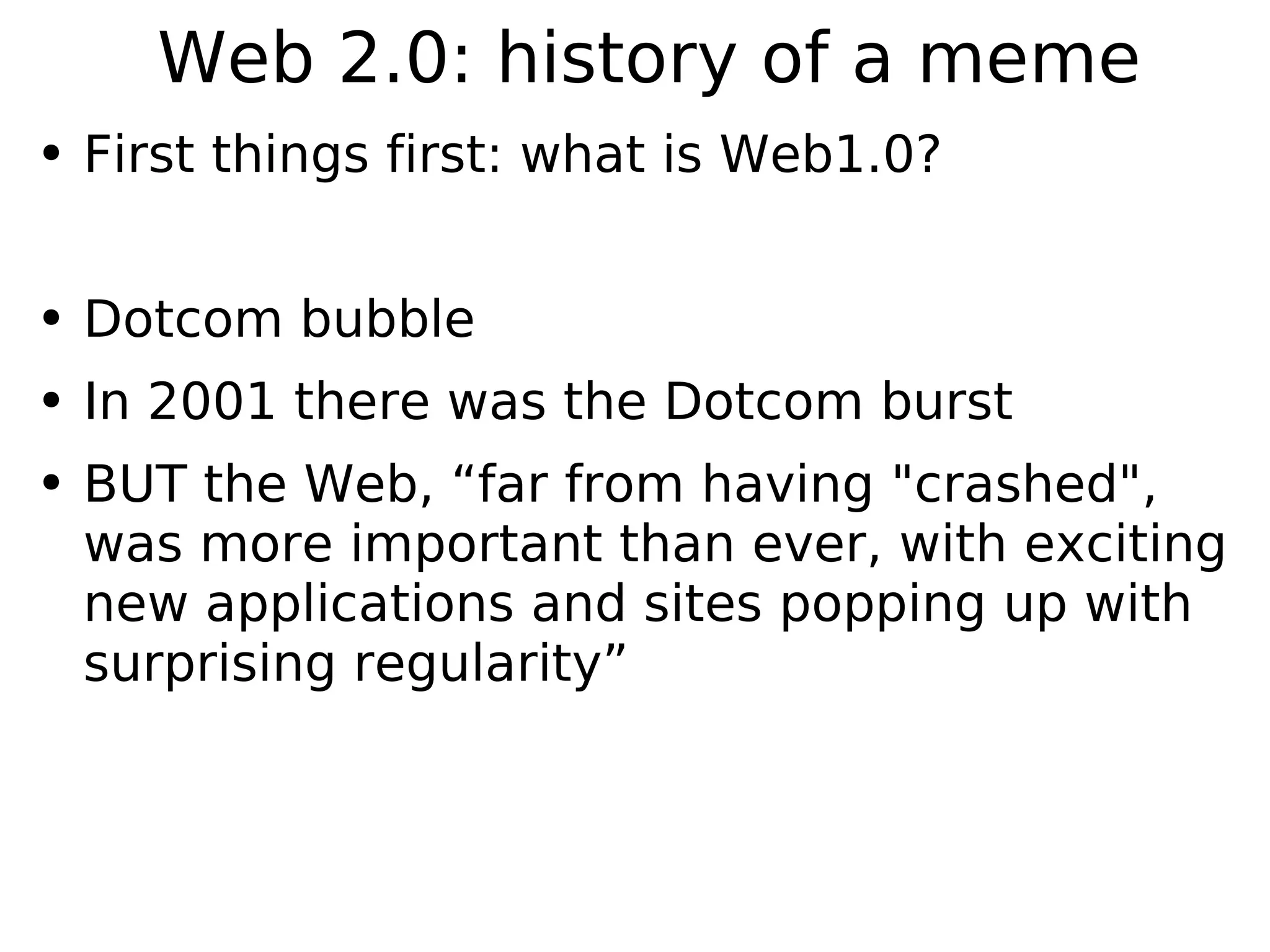 Web2.0: from "I know nothing" to "I know something" in 2 hours (what?!?)
