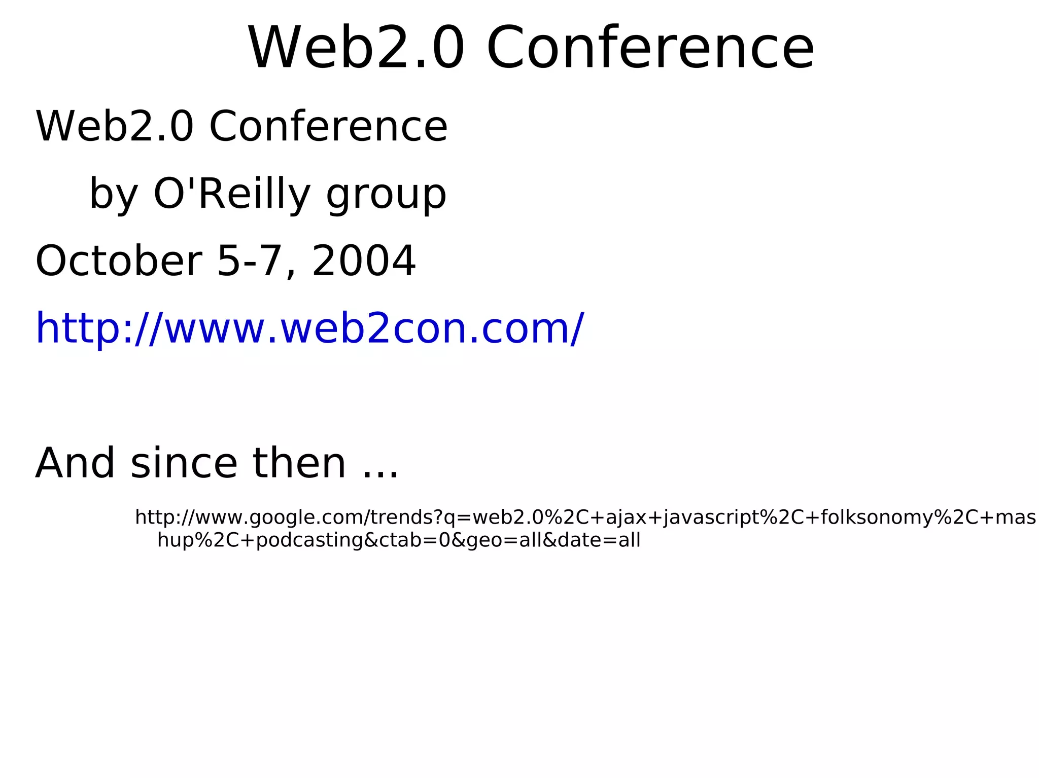 Web2.0: from "I know nothing" to "I know something" in 2 hours (what?!?)
