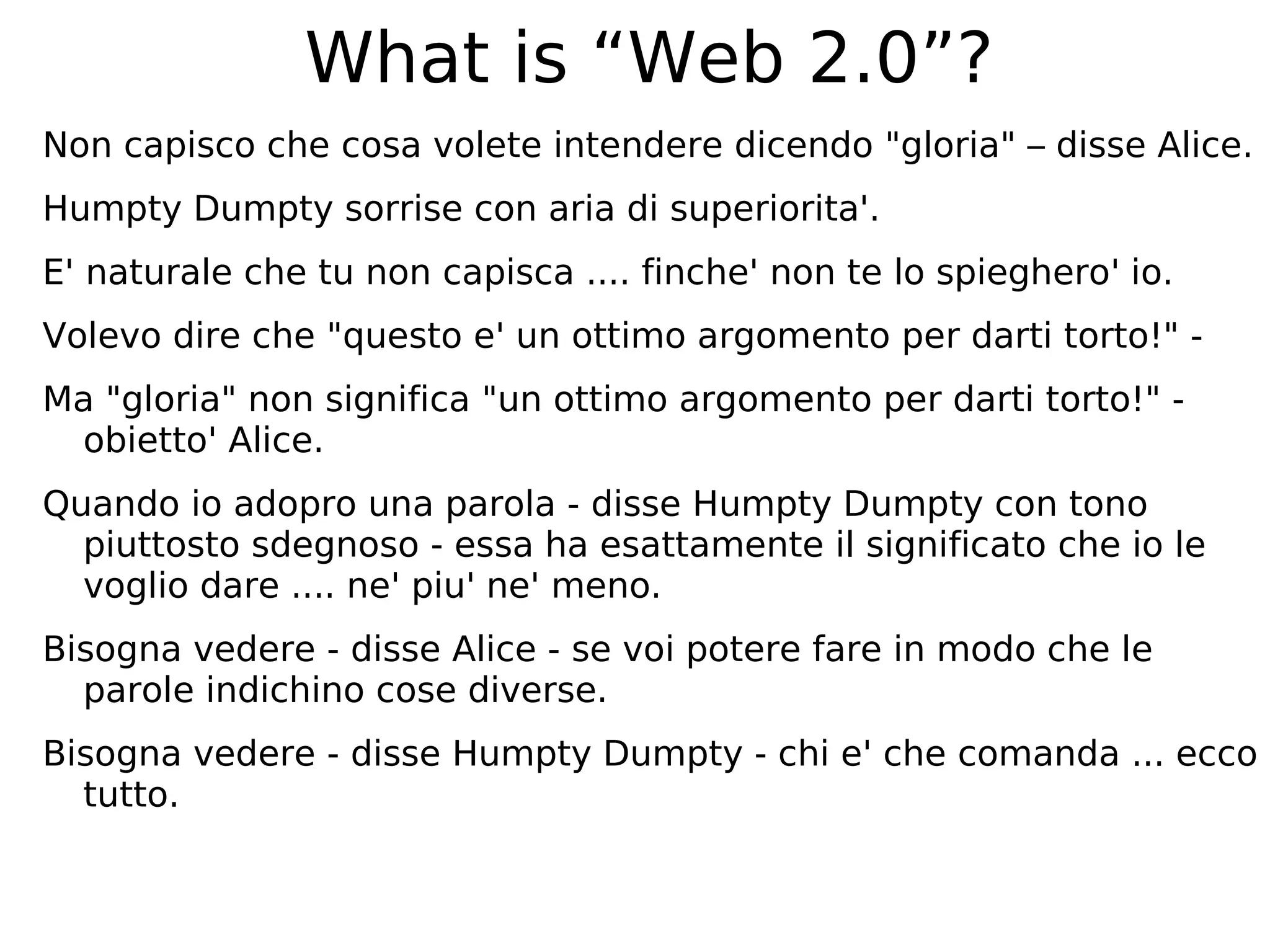 Web2.0: from "I know nothing" to "I know something" in 2 hours (what?!?)