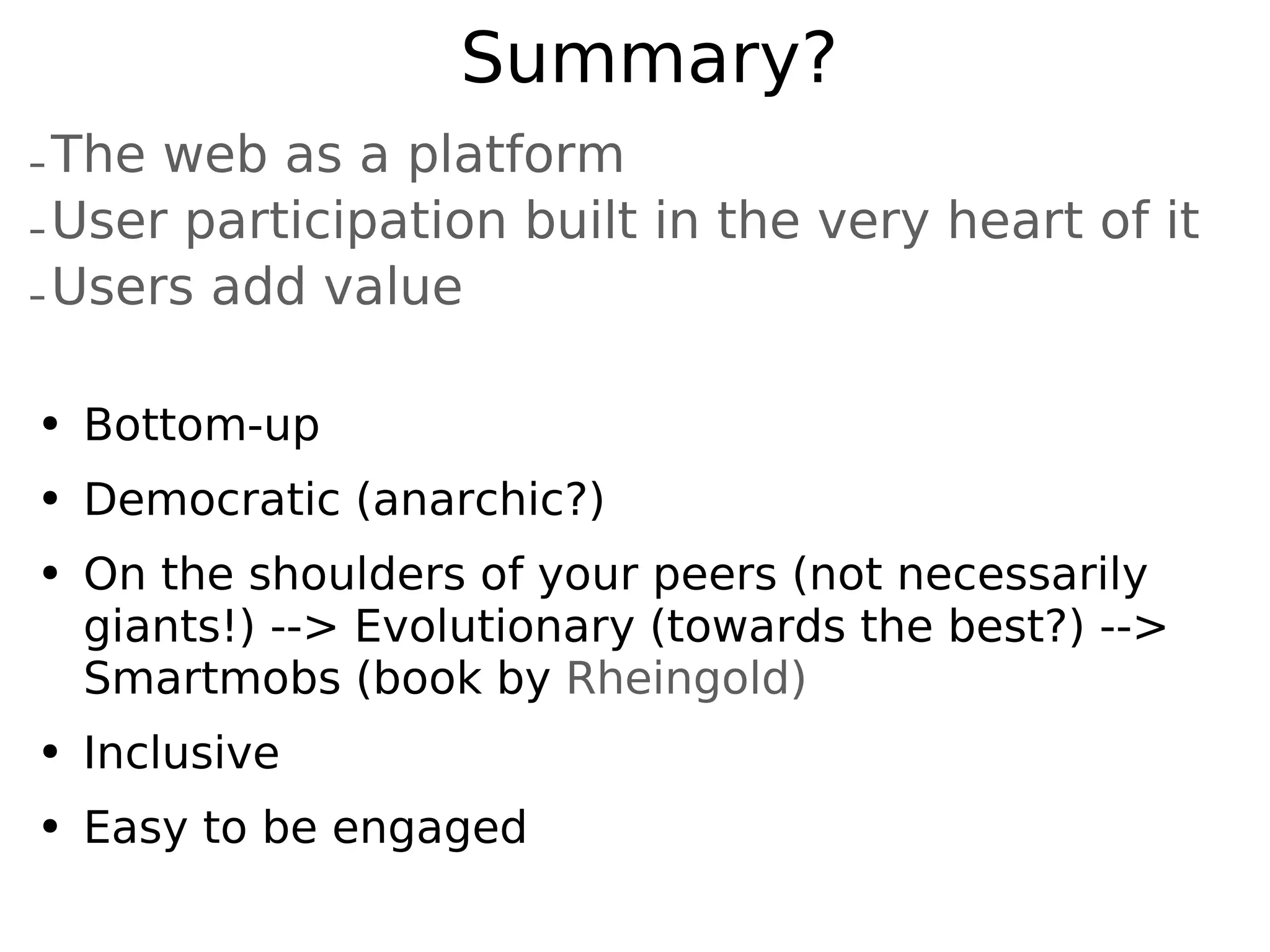 Web2.0: from "I know nothing" to "I know something" in 2 hours (what?!?)