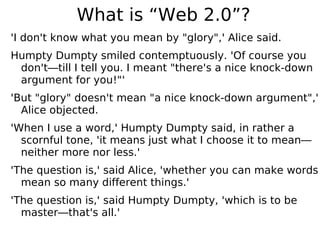Web2.0: from "I know nothing" to "I know something" in 2 hours (what?!?)