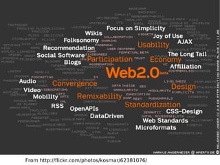 Outline of the talk
●   Disclaimer: Web2.0 is an evolving buzz-trend
●   History of the term Web2.0
●   Key concepts
    –...