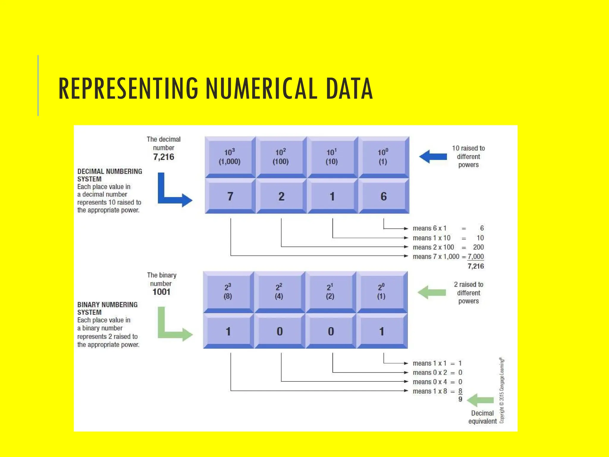 REPRESENTING NUMERICAL DATA
 
