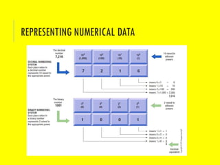 REPRESENTING NUMERICAL DATA
 