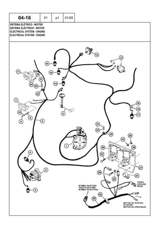 ELECTRICAL SYSTEM - ENGINE
ELECTRICAL SYSTEM - ENGINE
SISTEMA ELÉCTRICO - MOTOR
04-16 01 p1 01/09
SISTEMA ELÉTRICO - MOTOR
 