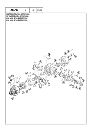 REAR AXLE (STD) - DIFFERENTIAL
REAR AXLE (STD) - DIFFERENTIAL
EJE TRASERO (STD) - DIFERENCIAL
06-60 01 p2 03/09
EIXO TRASEIRO (STD) - DIFERENCIAL
 