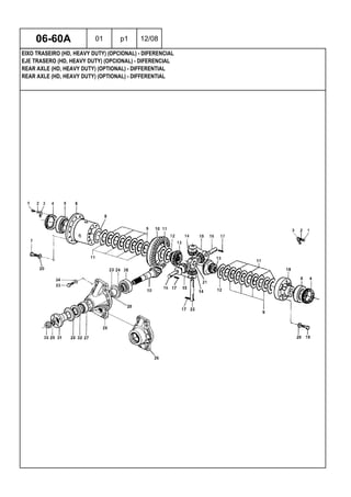 REAR AXLE (HD, HEAVY DUTY) (OPTIONAL) - DIFFERENTIAL
REAR AXLE (HD, HEAVY DUTY) (OPTIONAL) - DIFFERENTIAL
EJE TRASERO (HD, HEAVY DUTY) (OPCIONAL) - DIFERENCIAL
06-60A 01 p1 12/08
EIXO TRASEIRO (HD, HEAVY DUTY) (OPCIONAL) - DIFERENCIAL
 