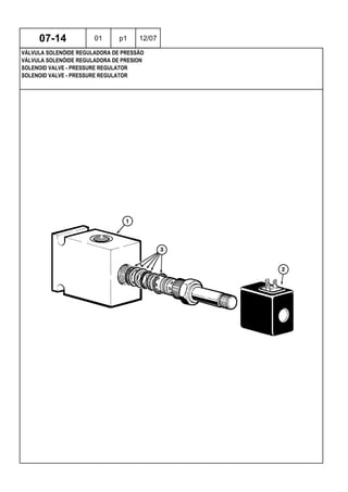 SOLENOID VALVE - PRESSURE REGULATOR
SOLENOID VALVE - PRESSURE REGULATOR
VÁLVULA SOLENÓIDE REGULADORA DE PRESION
07-14 01 p1 12/07
VÁLVULA SOLENÓIDE REGULADORA DE PRESSÃO
 