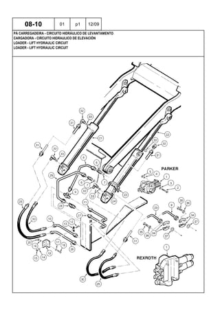 LOADER - LIFT HYDRAULIC CIRCUIT
LOADER - LIFT HYDRAULIC CIRCUIT
CARGADORA - CIRCUITO HIDRAULICO DE ELEVACIÓN
08-10 01 p1 12/09
PÁ CARREGADEIRA - CIRCUITO HIDRÁULICO DE LEVANTAMENTO
 