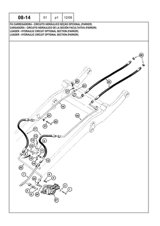 LOADER - HYDRAULIC CIRCUIT OPTIONAL SECTION (PARKER)
LOADER - HYDRAULIC CIRCUIT OPTIONAL SECTION (PARKER)
CARGADORA - CIRCUITO HIDRAULICO DE LA SECIÓN FACULTATIVA (PARKER)
08-14 01 p1 12/09
PÁ CARREGADEIRA - CIRCUITO HIDRÁULICO SEÇÃO OPCIONAL (PARKER)
 