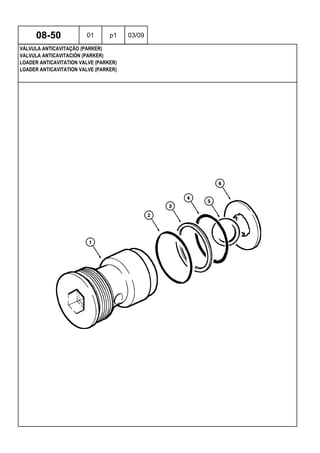 LOADER ANTICAVITATION VALVE (PARKER)
LOADER ANTICAVITATION VALVE (PARKER)
VALVULA ANTICAVITACIÓN (PARKER)
08-50 01 p1 03/09
VÁLVULA ANTICAVITAÇÃO (PARKER)
 