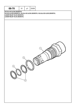 LOADER RELIEF VALVE (REXROTH)
LOADER RELIEF VALVE (REXROTH)
VALVULA ALÍVIO (REXROTH) VALVULA DE ALÍVIO (REXROTH) VÁLVULA DE ALÍVIO (REXROTH)
08-70 01 p1 03/09
VÁLVULA DE ALÍVIO (REXROTH)
 