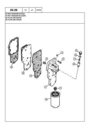 OIL FILTER AND COOLER
OIL FILTER AND COOLER
FILTRO Y RADIADOR DE ACEITE
02-20 01 p1 03/09
FILTRO E RADIADOR DE ÓLEO
 