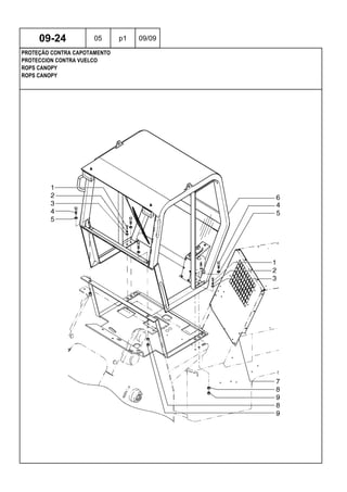 ROPS CANOPY
ROPS CANOPY
PROTECCION CONTRA VUELCO
09-24 05 p1 09/09
PROTEÇÃO CONTRA CAPOTAMENTO
 