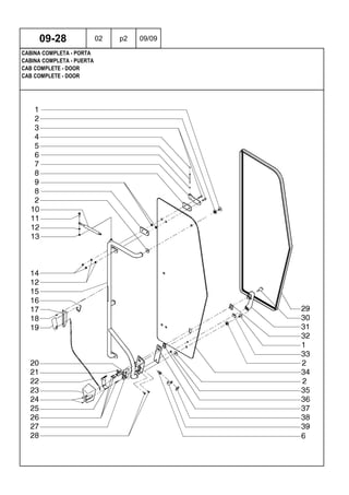 CAB COMPLETE - DOOR
CAB COMPLETE - DOOR
CABINA COMPLETA - PUERTA
09-28 02 p2 09/09
CABINA COMPLETA - PORTA
 