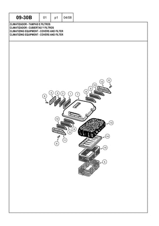 CLIMATIZING EQUIPMENT - COVERS AND FILTER
CLIMATIZING EQUIPMENT - COVERS AND FILTER
CLIMATIZADOR - CUBIERTAS Y FILTROS
09-30B 01 p1 04/08
CLIMATIZADOR - TAMPAS E FILTROS
 