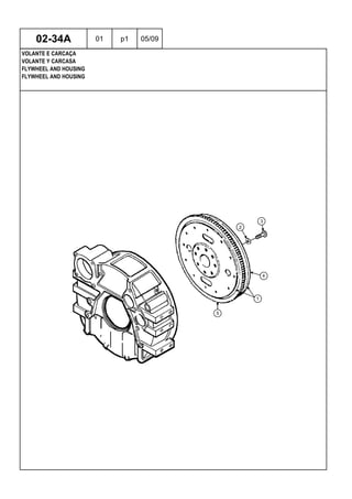 FLYWHEEL AND HOUSING
FLYWHEEL AND HOUSING
VOLANTE Y CARCASA
02-34A 01 p1 05/09
VOLANTE E CARCAÇA
 