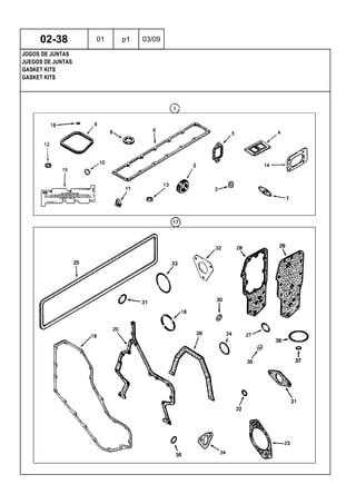 GASKET KITS
GASKET KITS
JUEGOS DE JUNTAS
02-38 01 p1 03/09
JOGOS DE JUNTAS
 