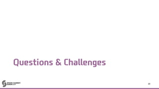 Questions & Challenges
20
 