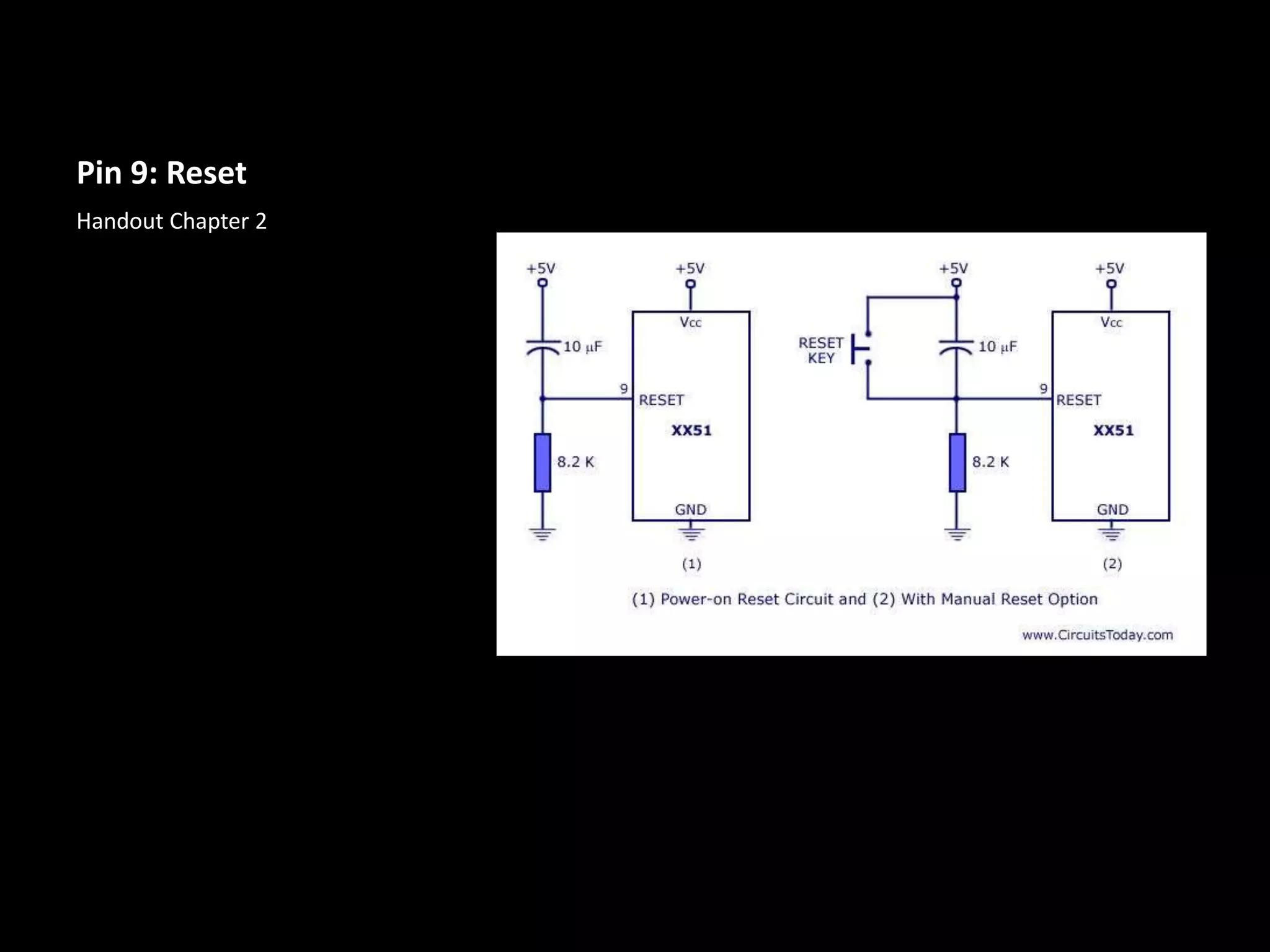 Pin 9: Reset Handout Chapter 2 