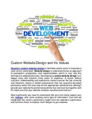 Website Design and It’s Values