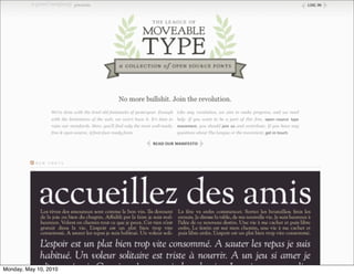 Acquiring fonts
           Free fonts
               Fontsquirrel, League of Movable Type,
               WebFonts.info wi...