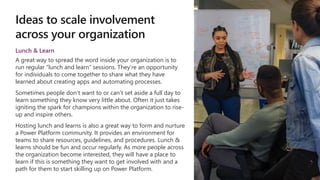 Ideas & Inspiration: Getting Started & Driving Success With Power Platform At Scale EPPC23