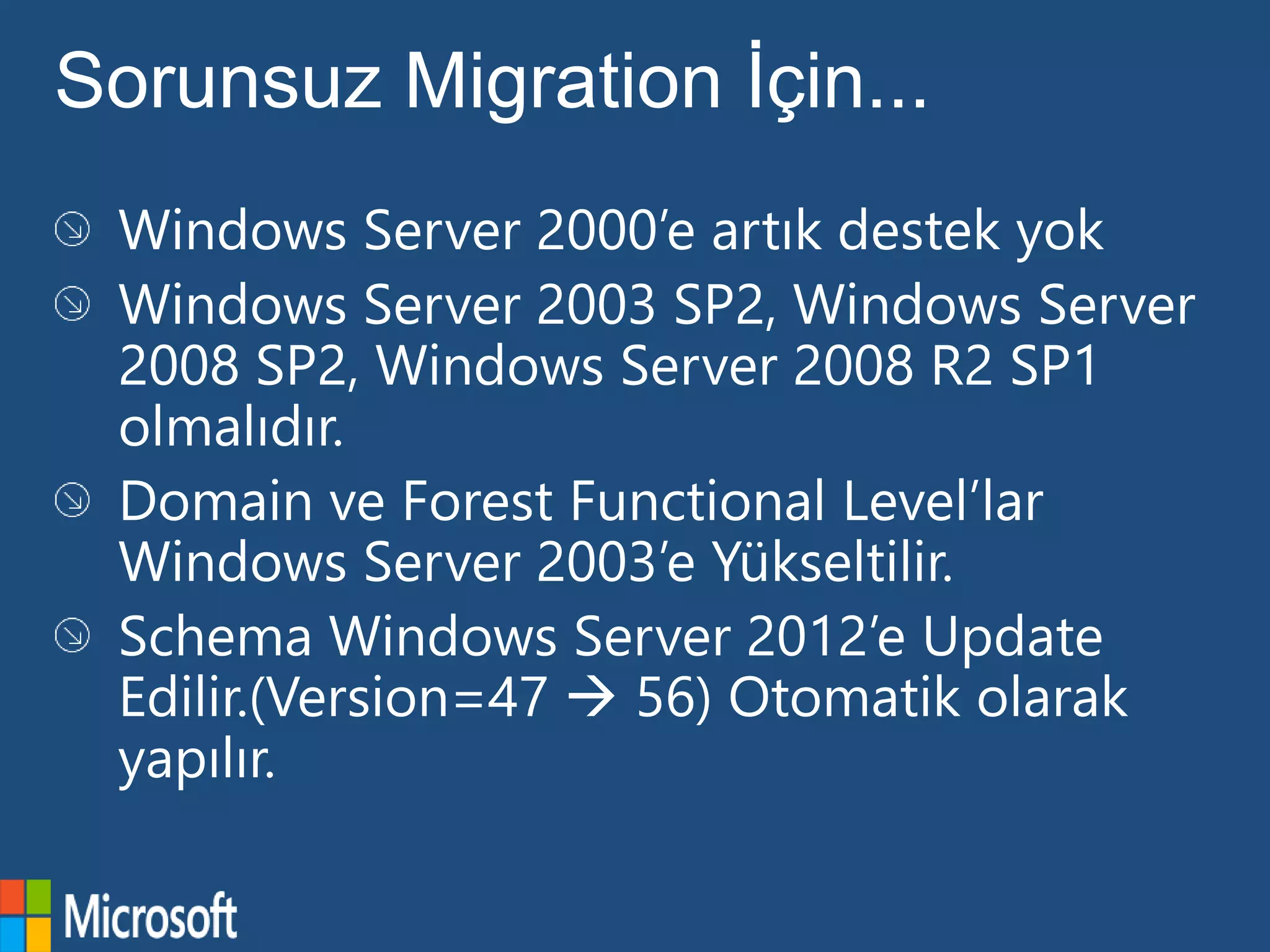 Sorunsuz Migration İçin...
 