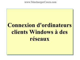 Connexion d'ordinateurs
clients Windows à des
réseaux
 