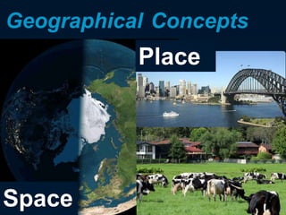 Geographical Concepts
Space
Place
 