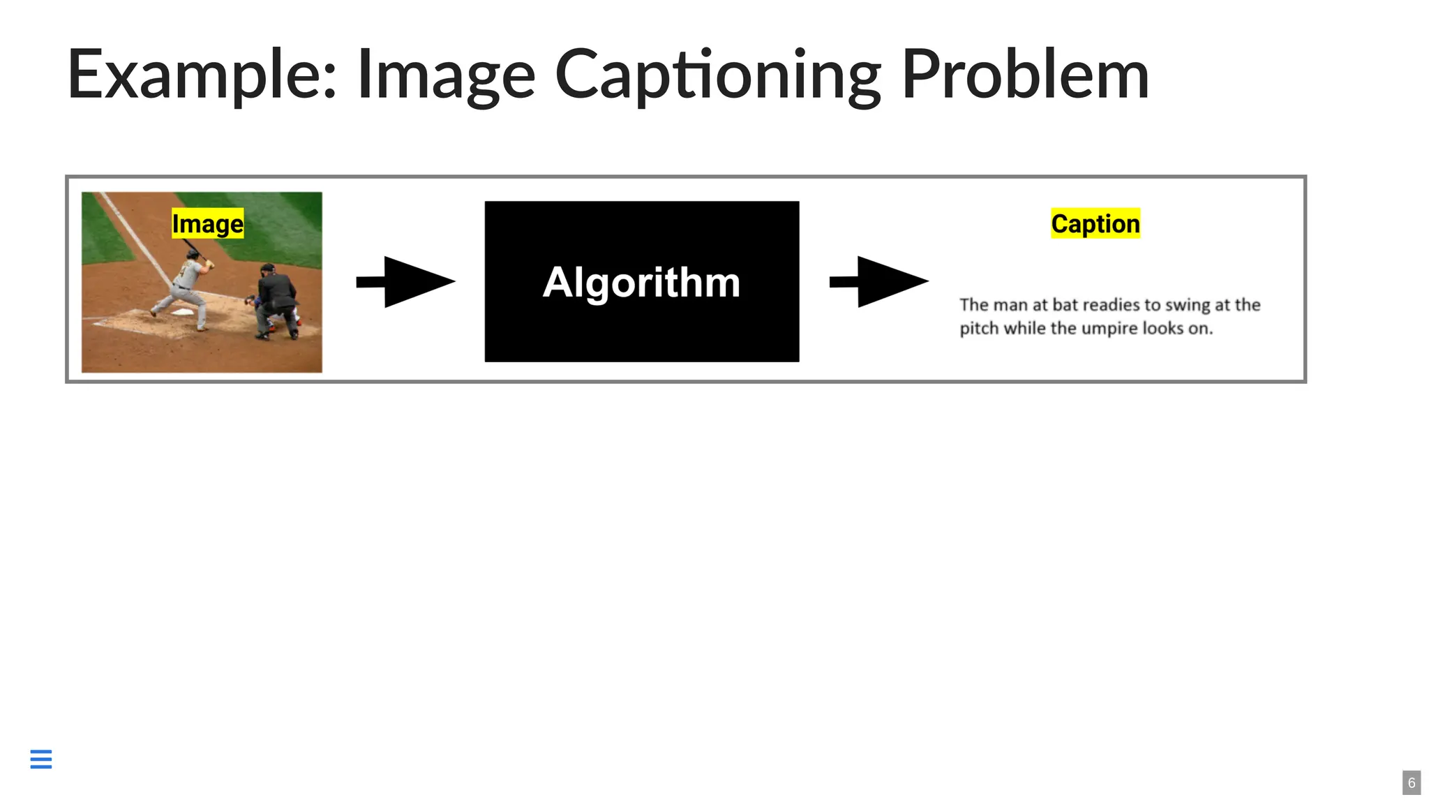 Example: Image Captioning Problem
6

 