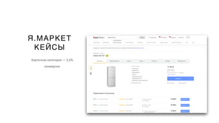 Я.МАРКЕТ
КЕЙСЫ
Карточная категория — 3,2%
конверсии
 