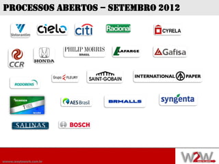 Processos abertos – setembro 2012




wwww.waytowork.com.br
 
