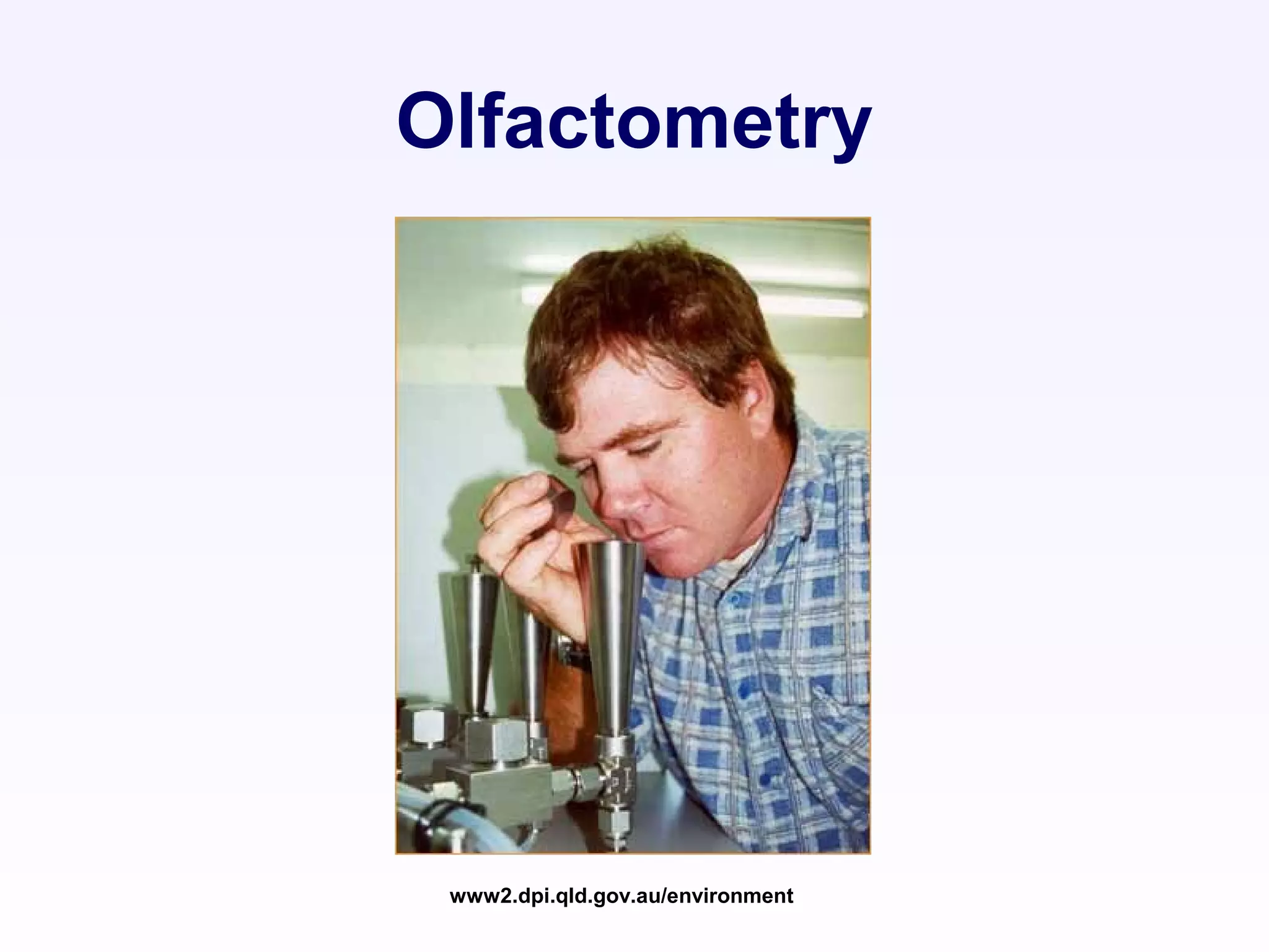 Olfactometry
www2.dpi.qld.gov.au/environment
 