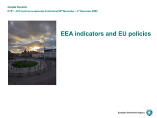 Roberta Pignatelli
ISTAT – XIV Conferenza nazionale di statistica (30th November – 1st December 2021)
EEA indicators and EU policies
 