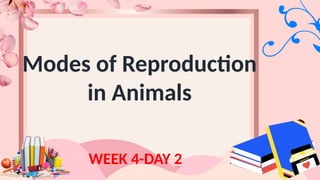 Modes of Reproduction
in Animals
WEEK 4-DAY 2
 