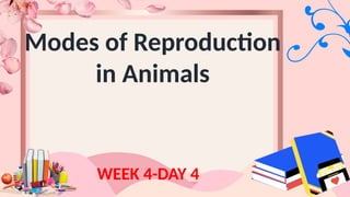 Modes of Reproduction
in Animals
WEEK 4-DAY 4
 