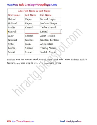 Constant করার জনয অপনারা ির্ক্মআ ঴ব Full Name select করুন। োরপর Red tick mark এ
টিক কক্র copy করুন বা অপটন CTRL+C ঑ press করক্ে পাক্রন।
hiractg.blogspot.com
 