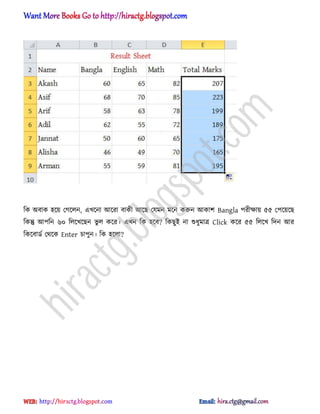 টক ঄বাক ঵ক্য় পগক্঱ন, এখক্না অক্রা বাকী অক্ছ পযমন মক্ন করুন অকাল Bangla পরীক্ষায় ৫৫ পপক্য়ক্ছ
টকন্তু অপটন ৬০ ট঱ক্খক্ছন ভু ঱ কক্র। এখন টক ঵ক্ব? টকছুআ না শুধ্ুমাত্র Click কক্র ৫৫ ট঱ক্খ টেন অর
টকক্বার্ণ পর্ক্ক Enter চাপুন। টক ঵ক্঱া?
hiractg.blogspot.com
 