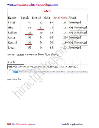 এবার OR Function এর জনয অমরা ট঱খক্বা--টনক্চর ছটব পেখুন
এবার এন্টার টেন,
hiractg.blogspot.com
 