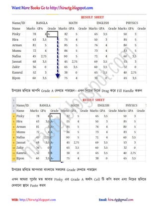 উপক্রর ছটবক্ে অপটন Grade A পেখক্ে পারক্ছন। এখন টনক্চর টেক্ক Drag কক্র Fill Handle করুন
উপক্রর ছটবক্ে অপনারা বাং঱াক্ে ঴কক্঱র Grade পেখক্ে পারক্ছন
এখন অমরা পূক্বণর মে অবার Pinky এর Grade A ঄র্ণাৎ Cell টট কটপ করব এবং টনক্চর ছটবক্ে
পেখাক্না িাক্ন Paste করব
hiractg.blogspot.com
 